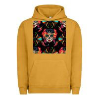 Pigment Peanut Butter sugar skull seamless pattern Urban Hoodie - BundleAndBundleShop