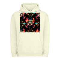 Pigment Pistachio sugar skull seamless pattern Urban Hoodie - BundleAndBundleShop