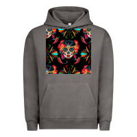 Pigment Tornado sugar skull seamless pattern Urban Hoodie - BundleAndBundleShop
