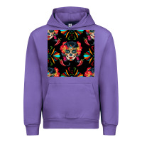 Tulip sugar skull seamless pattern Urban Hoodie - BundleAndBundleShop