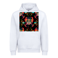 White sugar skull seamless pattern Urban Hoodie - BundleAndBundleShop