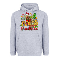 Heather Grey merry texas christmas Heavyweight Hoodie - Zillion Design Studio
