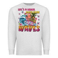 Oatmeal Heather lifes a beach make some waves Premium Sweatshirt - texasbilliewilder