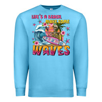 Ocean Blue lifes a beach make some waves Premium Sweatshirt - texasbilliewilder