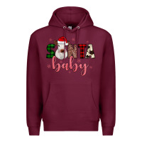 Burgundy Santa baby Cow Premium Hoodie - JahusDesignShop