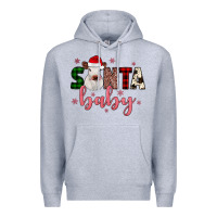 Heather Grey Santa baby Cow Premium Hoodie - JahusDesignShop