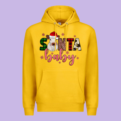 Santa Baby Cow Premium Hoodie Designed By Jahusdesignshop