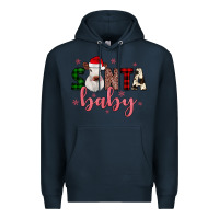 Navy Santa baby Cow Premium Hoodie - JahusDesignShop