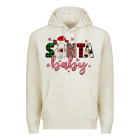 Oatmeal Heather Santa baby Cow Premium Hoodie - JahusDesignShop