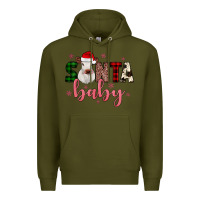 Army Green Santa baby Cow Premium Hoodie - JahusDesignShop