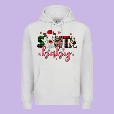 Santa Baby Cow Premium Hoodie Designed By Jahusdesignshop