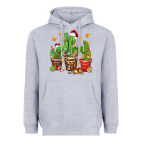 Heather Grey Christmas cactus Heavyweight Hoodie - Zillion Design Studio
