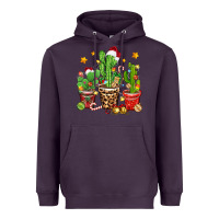 Plum Christmas cactus Heavyweight Hoodie - Zillion Design Studio