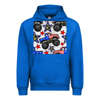 Cobalt usa monster truck seamless pattern Urban Hoodie - BundleAndBundleShop
