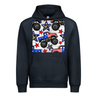 Navy usa monster truck seamless pattern Urban Hoodie - BundleAndBundleShop