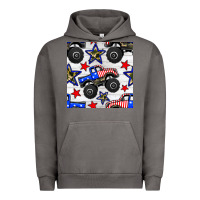 Pigment Tornado usa monster truck seamless pattern Urban Hoodie - BundleAndBundleShop