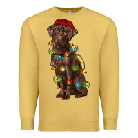 Antique Gold Christmas labrador retriever Premium Sweatshirt - RanaPortraitStore