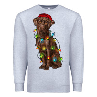 Heather Grey Christmas labrador retriever Premium Sweatshirt - RanaPortraitStore