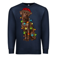 Navy Christmas labrador retriever Premium Sweatshirt - RanaPortraitStore