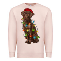 Pale Pink Christmas labrador retriever Premium Sweatshirt - RanaPortraitStore