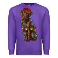 Purple Christmas labrador retriever Premium Sweatshirt - RanaPortraitStore