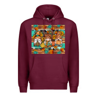 Burgundy western fall gnomes tumbler Premium Hoodie - Artiststas