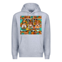 Heather Grey western fall gnomes tumbler Premium Hoodie - Artiststas