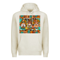 Oatmeal Heather western fall gnomes tumbler Premium Hoodie - Artiststas