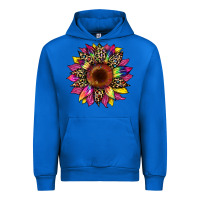 Cobalt tie dye leopard sunflower Urban Hoodie - Artiststas