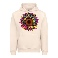 Sandshell tie dye leopard sunflower Urban Hoodie - Artiststas