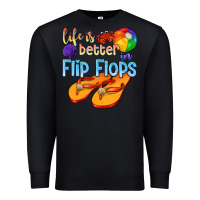 Black life is better in flip flops Premium Sweatshirt - texasbilliewilder