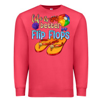 Cardinal life is better in flip flops Premium Sweatshirt - texasbilliewilder