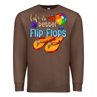 Chestnut life is better in flip flops Premium Sweatshirt - texasbilliewilder