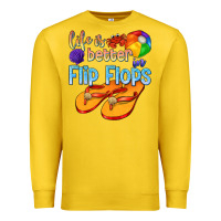 Lemon life is better in flip flops Premium Sweatshirt - texasbilliewilder