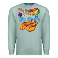 Seafoam life is better in flip flops Premium Sweatshirt - texasbilliewilder