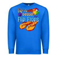 True Royal life is better in flip flops Premium Sweatshirt - texasbilliewilder