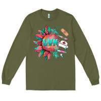 Army Green western licensed vocational nurse medical instruments Long Sleeve Tee - BarkalooDesign