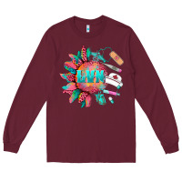 Burgundy western licensed vocational nurse medical instruments Long Sleeve Tee - BarkalooDesign