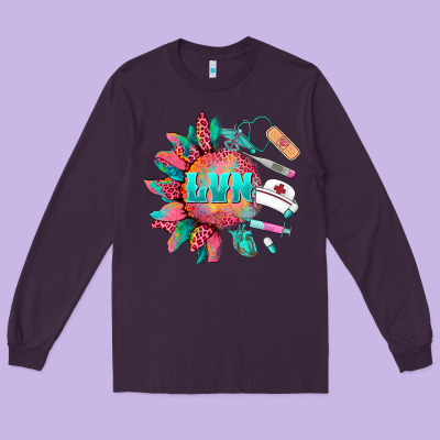Western Licensed Vocational Nurse Medical Instruments Long Sleeve Tee Designed By Barkaloodesign