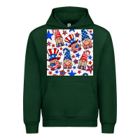 Forest Green 4th of july patriotic gnome seamless pattern Urban Hoodie - BundleAndBundleShop