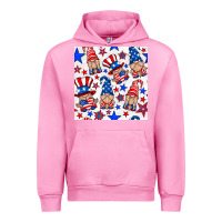Fuchsia Pink 4th of july patriotic gnome seamless pattern Urban Hoodie - BundleAndBundleShop