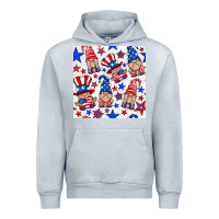 Heather Grey 4th of july patriotic gnome seamless pattern Urban Hoodie - BundleAndBundleShop