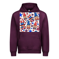 Mauve Wine 4th of july patriotic gnome seamless pattern Urban Hoodie - BundleAndBundleShop