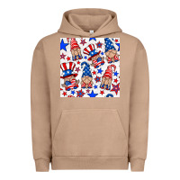Pigment Burro 4th of july patriotic gnome seamless pattern Urban Hoodie - BundleAndBundleShop
