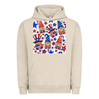 Pigment French Oak 4th of july patriotic gnome seamless pattern Urban Hoodie - BundleAndBundleShop