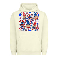 Pigment Pistachio 4th of july patriotic gnome seamless pattern Urban Hoodie - BundleAndBundleShop