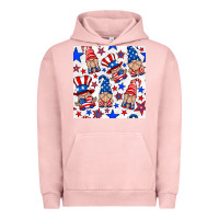 Pigment Salmon 4th of july patriotic gnome seamless pattern Urban Hoodie - BundleAndBundleShop