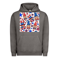 Pigment Tornado 4th of july patriotic gnome seamless pattern Urban Hoodie - BundleAndBundleShop
