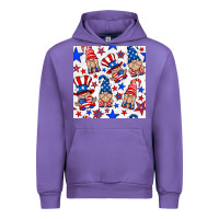 Tulip 4th of july patriotic gnome seamless pattern Urban Hoodie - BundleAndBundleShop