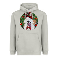 Moon Dust Christmas White Shepherd With Cowhide Heavyweight Hoodie - RanaPortraitStore